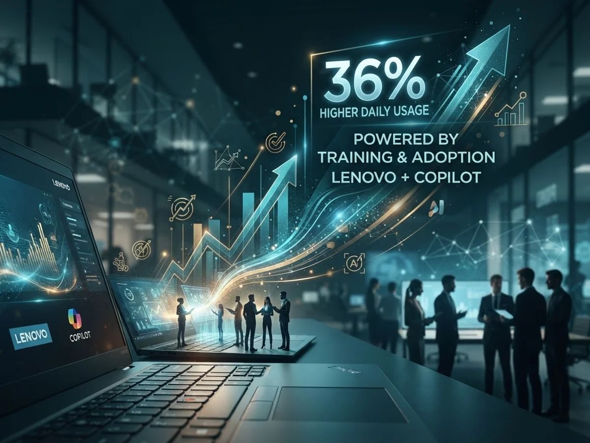 Lenovo: 36% higher daily Copilot use came from training